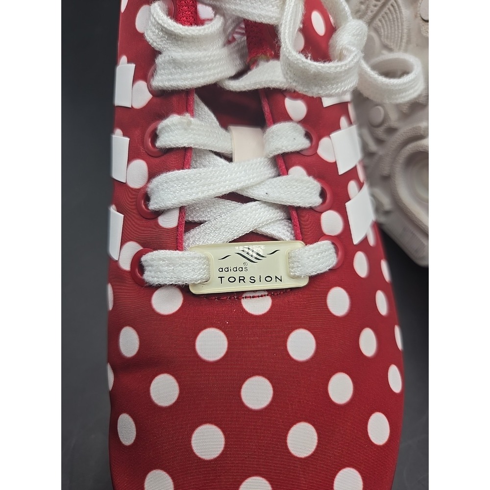 Rare HFT LTD Edition Adidas Torsion ZX Flux Size 6 Red White Polkadot Sneaker - Picture 5 of 6